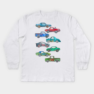 Toy Car Pile Up Kids Long Sleeve T-Shirt